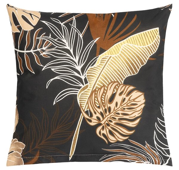 Bellatex Povláček bavlněný 40x40 cm Monstera tmavě hnědá
