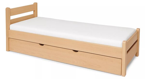 GABI Dřevěná postel Relax 90x200 Bez povrchové úpravy - pouze broušené dřevo