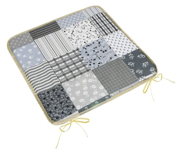 Bellatex Sedák Adéla hladký 40x40 cm Patchwork šedá