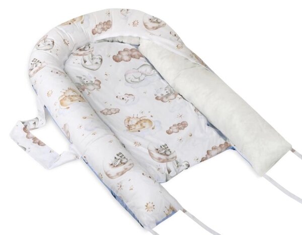 Bellatex Hnízdečko pro miminko 30x70 cm Zvířátko na obláčku