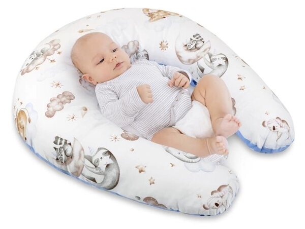 Bellatex Povlak na kojicí polštář na zip po obvodu 180 cm Zvířátko na obláčku