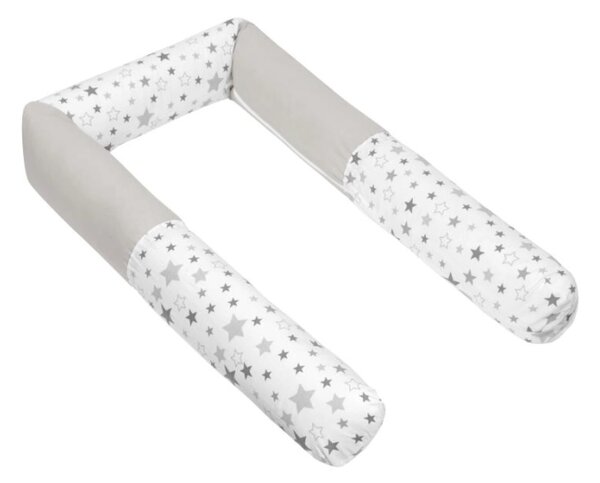 Bellatex Mantinel do dětské postýlky VÁLEC průměr 12x240 cm Hvězda šedá, bílá