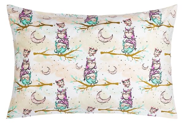 Bellatex Povláček bavlna 40x60cm na zip Sovička na větvi
