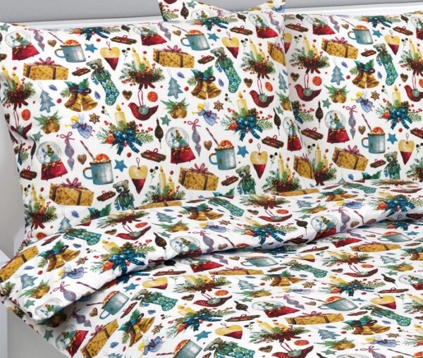 Bellatex Povlečení bavlněné Vánoce 140x200, 70x90 cm Vánoce