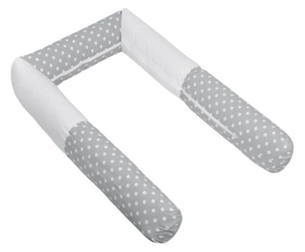 Bellatex Mantinel do dětské postýlky VÁLEC průměr 12x240 cm Puntík šedá, bílá