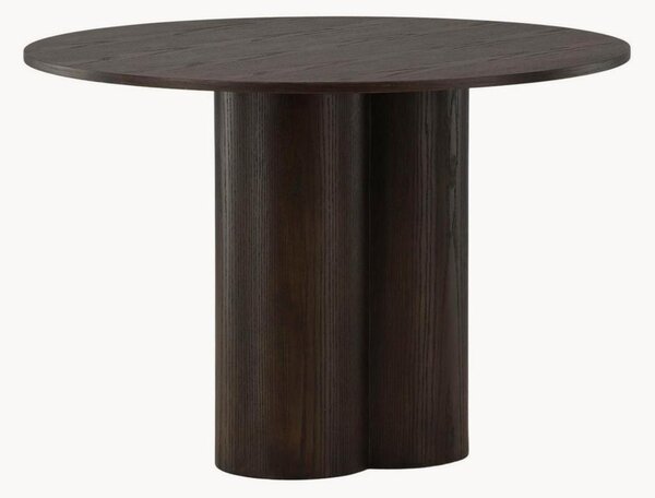 Kulatý jídelní stůl's dřevěným vzhledem Olivia, Ø 110 cm