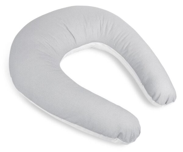 Bellatex Kojicí polštář s povlakem na zip po obvodu 180 cm Kostička šedá, bílá