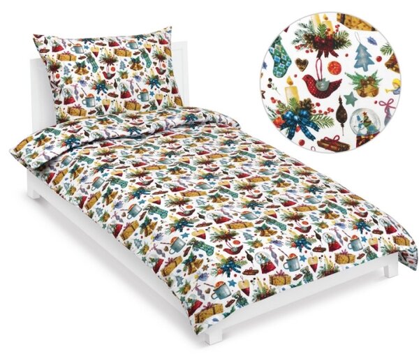 Bellatex Povlečení bavlněné Vánoce 140x200, 70x90 cm Vánoce