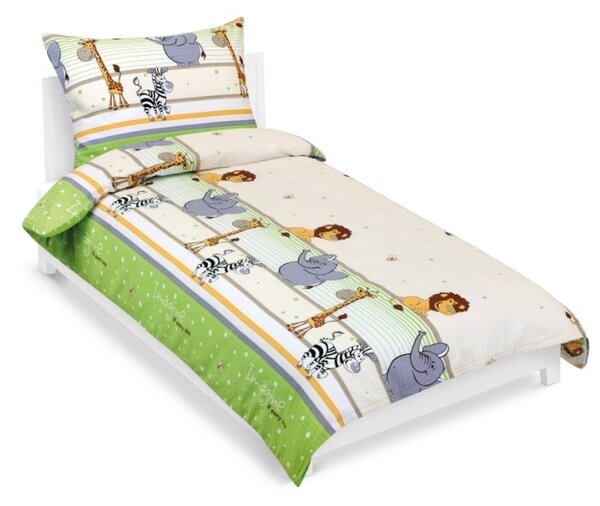 Bellatex Povlečení krepové 140x200, 70x90 cm Safari zelená
