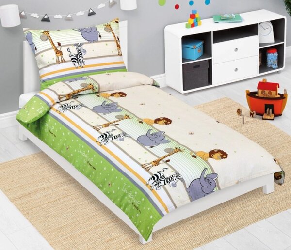 Bellatex Povlečení krepové 140x200, 70x90 cm Safari zelená