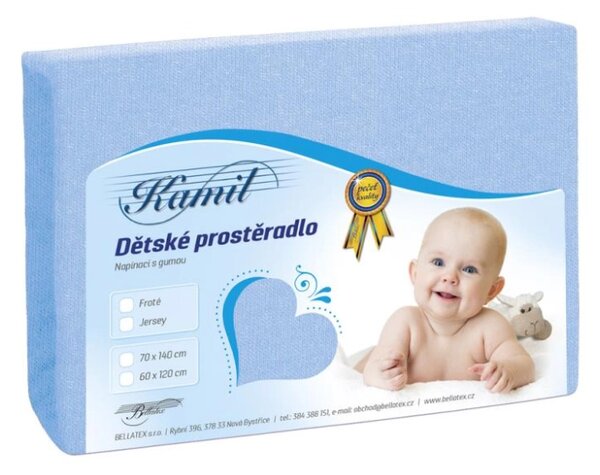 Bellatex Dětské jersey prostěradlo světlá modrá rozměr 60x120 cm