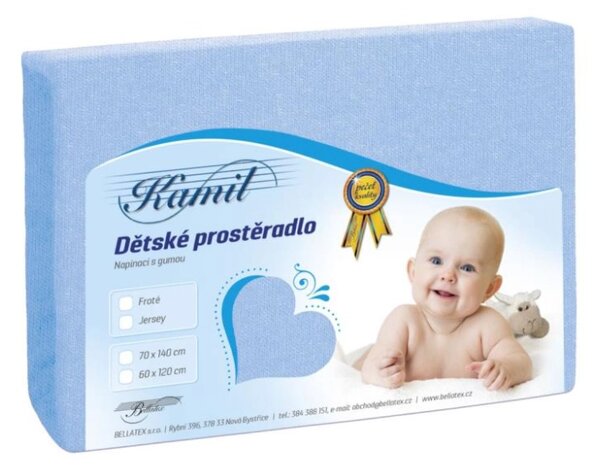 Bellatex Dětské jersey prostěradlo světlá modrá rozměr 60x120 cm