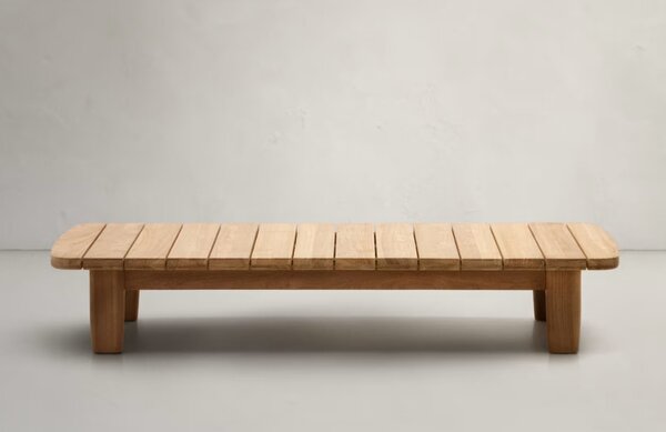 Teakový zahradní stolek Kave Home Tirant 140 x 70 cm