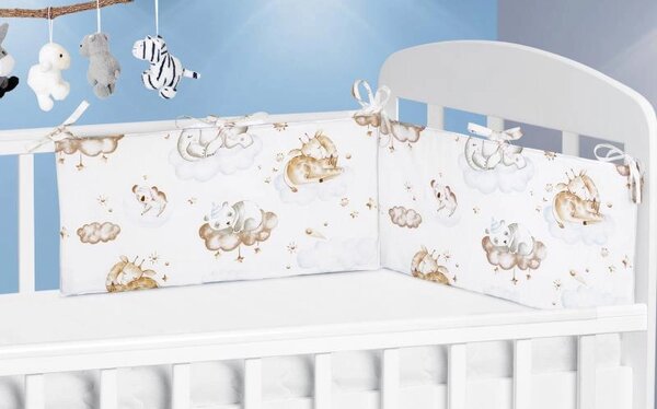 Bellatex Mantinel do dětské postýlky Zvířátko na obláčku rozměr 60x28 cm