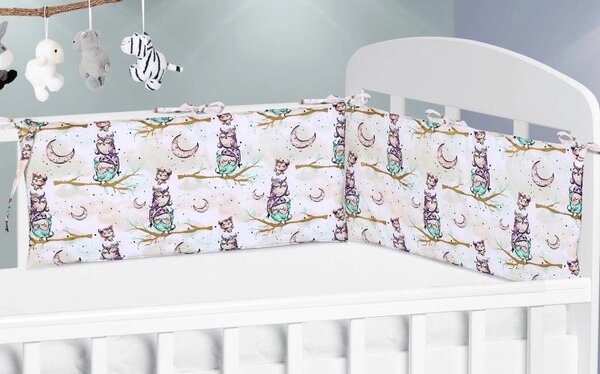 Bellatex Mantinel do dětské postýlky Sovička na větvi rozměr 60x28 cm