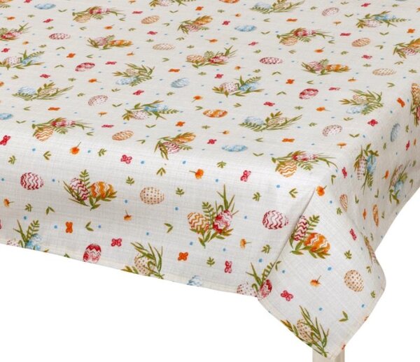 Bellatex Ubrus Velikonoce Vajíčko béžová, zelená , červená, rozměr 50x50 cm