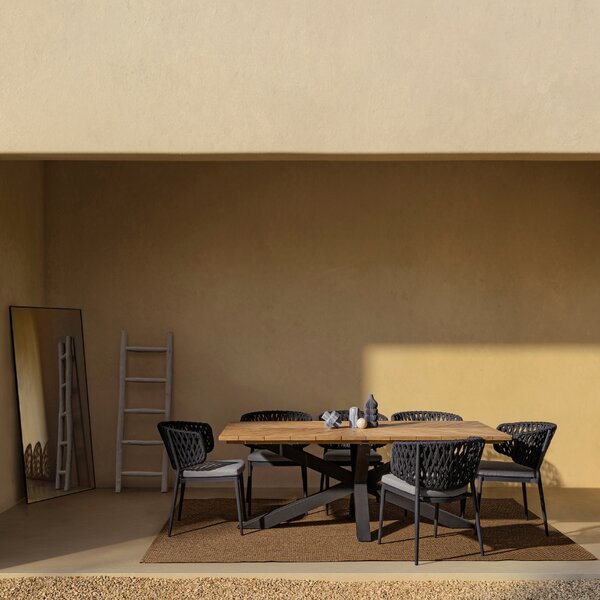 Bizzotto Teakový zahradní jídelní stůl Palmdale 200 x 100 cm