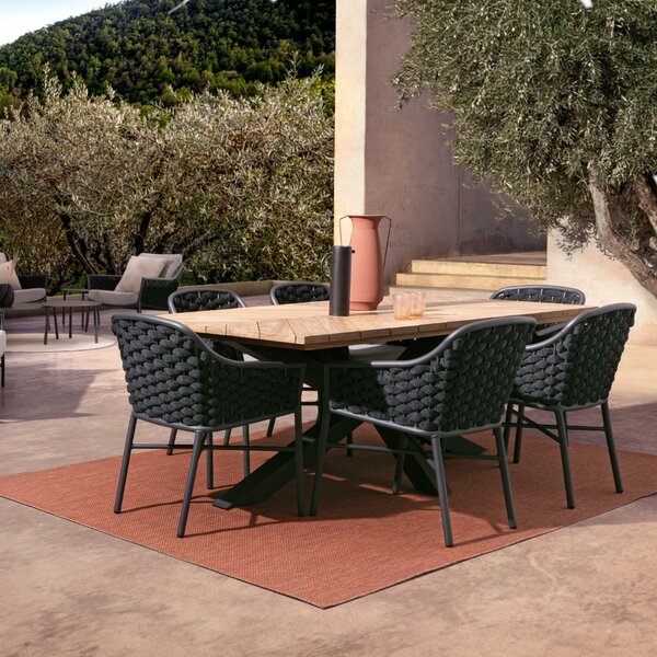 Bizzotto Teakový zahradní jídelní stůl Palmdale 200 x 100 cm