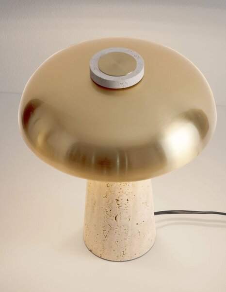 Nova Luce Stolní lampa LENTO travertin G9 3x5W Barva: Černá