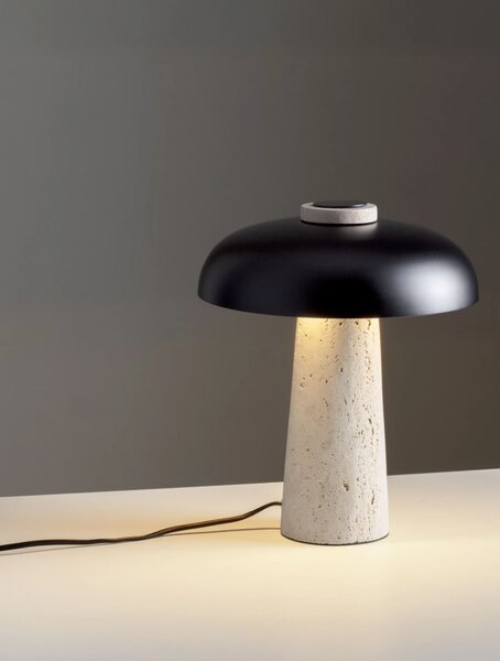 Nova Luce Stolní lampa LENTO travertin G9 3x5W Barva: Černá