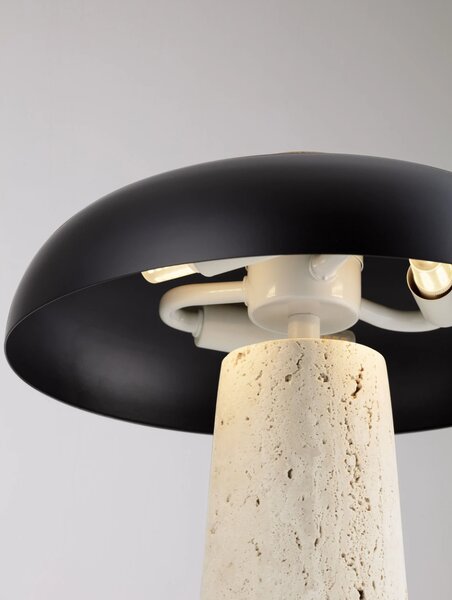 Nova Luce Stolní lampa LENTO travertin G9 3x5W Barva: Černá