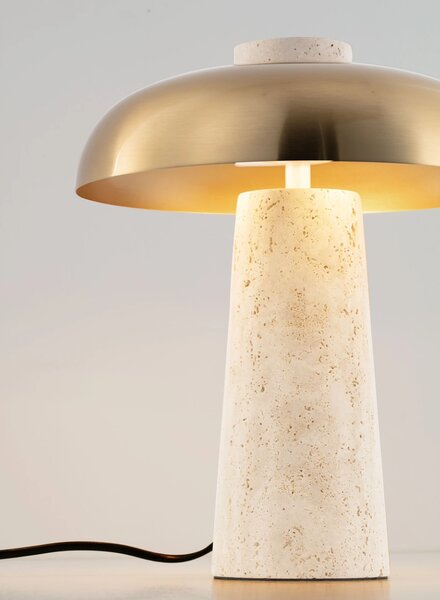 Nova Luce Stolní lampa LENTO travertin G9 3x5W Barva: Černá