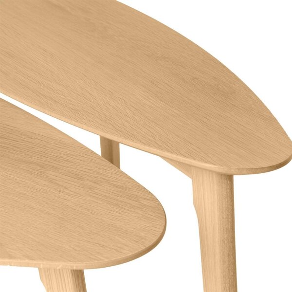 Set dvou dubových konferenčních stolků Somcasa Conrad 100/70 x 50/35 cm
