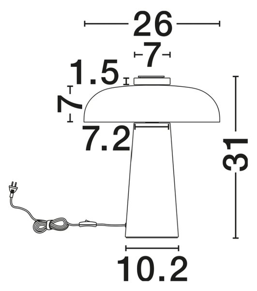 Nova Luce Stolní lampa LENTO travertin G9 3x5W Barva: Černá