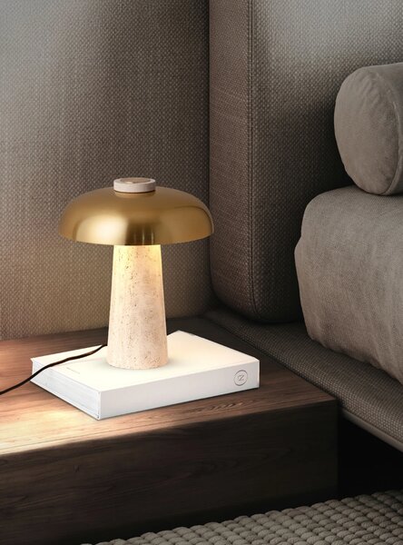 Nova Luce Stolní lampa LENTO travertin G9 3x5W Barva: Černá