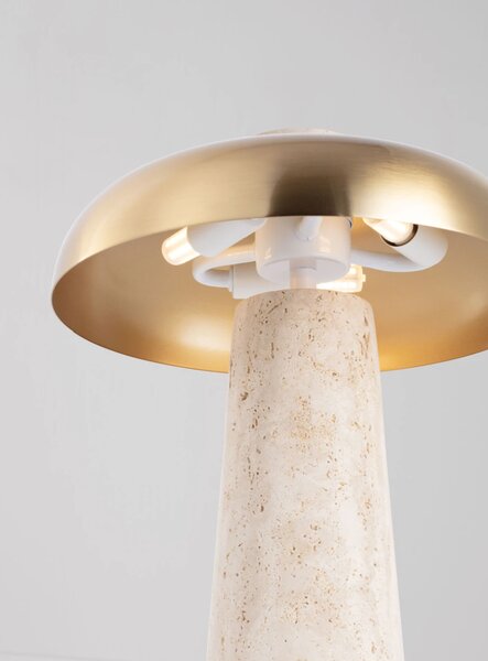 Nova Luce Stolní lampa LENTO travertin G9 3x5W Barva: Černá