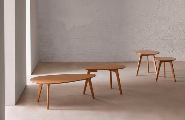 Set dvou dubových konferenčních stolků Somcasa Conrad 100/70 x 50/35 cm