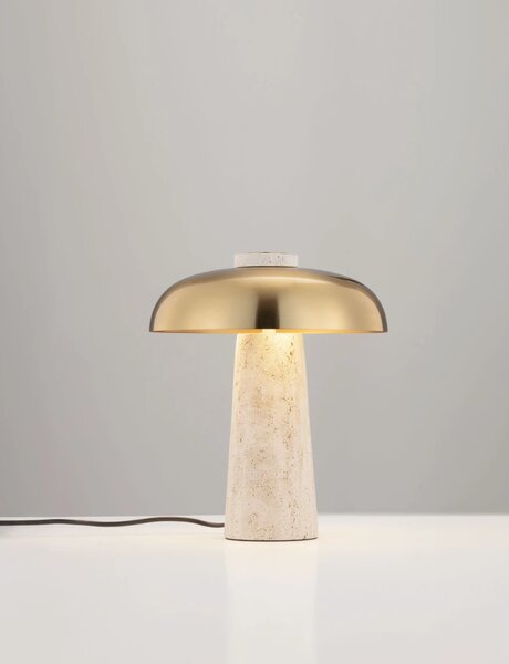 Nova Luce Stolní lampa LENTO travertin G9 3x5W Barva: Černá