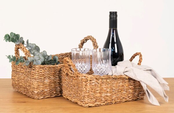 -25 % Dny MOMENTI– Nordic Living Set dvou dekorativních košů Morella 20x28/23x32 cm z přírodních vláken