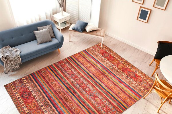 KOBEREC TKANÝ NA PLOCHO, 75/150 cm vícebarevná, červená Kayoom - Online Only koberce & rohožky, Online Only