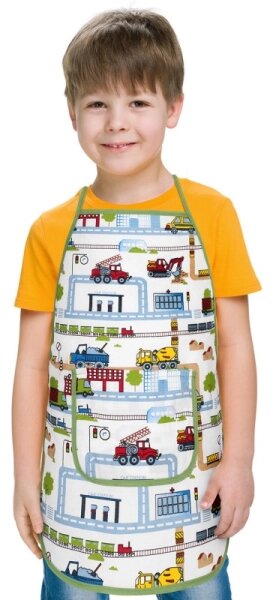 Bellatex Dětská zástěrka Město, rozměr 37 x 47 cm, pro děti ve věku 3 - 5 let