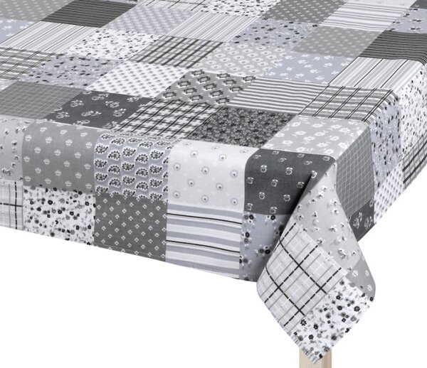 Bellatex Ubrus ADÉLA Patchwork šedá, rozměr 50x50 cm