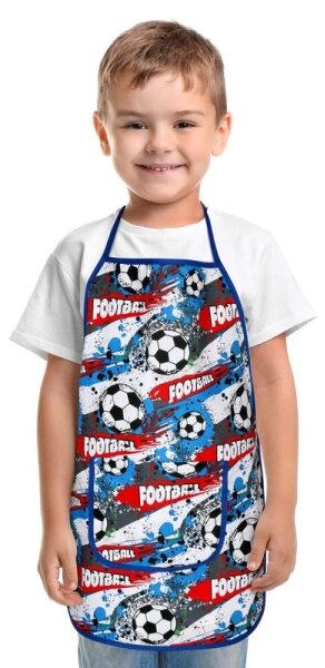 Bellatex Dětská zástěrka Fotbal, rozměr 37 x 47 cm, pro děti ve věku 3 - 5 let