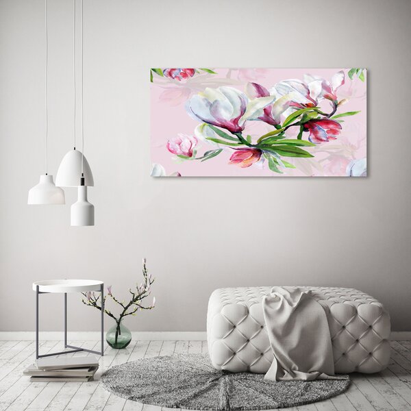 Fotoobraz skleněný na stěnu do obýváku Květiny magnolie osh-104301807