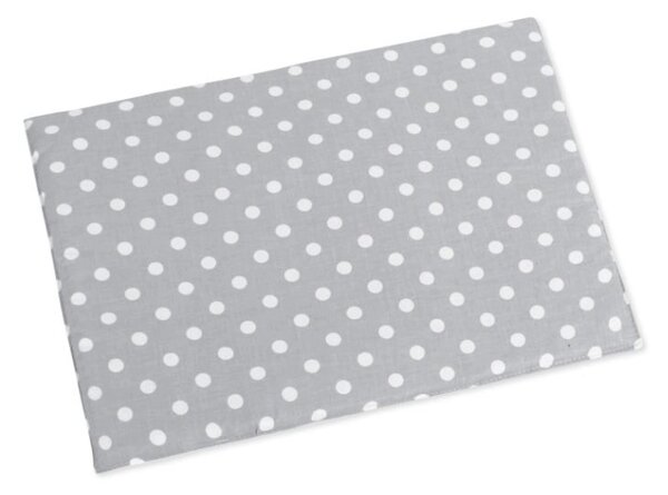 Bellatex Polštářek pro kojence do postýlky 42x32 cm tenký Puntík šedá, bílá