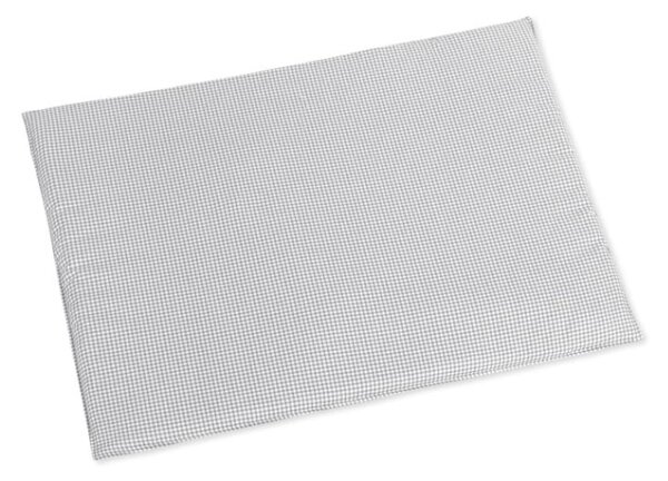 Bellatex Polštářek pro kojence do postýlky 42x32 cm tenký Kostička šedá, bílá