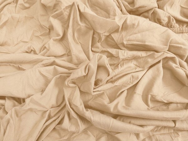 Jersey prostěradlo do dětské postýlky meruňková 60 x 120 cm