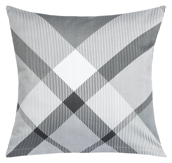 Bellatex Povláček bavlněný satén 40x40 cm Káro Šedá,Bílá