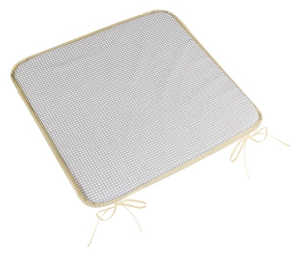 Bellatex Sedák Adéla hladký 40x40 cm Kostička Šedá,Bílá