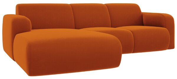 -25 % Dny MOMENTI– Windsor & Co Sametová rohová pohovka Lola 250 cm, levá