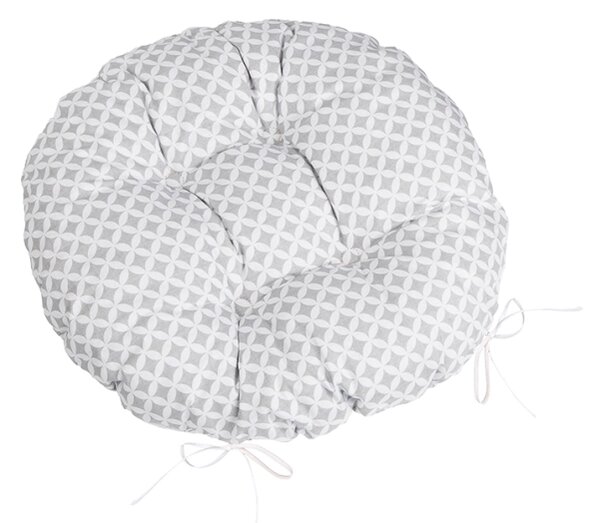 Bellatex Sedák Adéla prošívaný kulatý průměr 40 cm Kosočtverec Šedá,Bílá