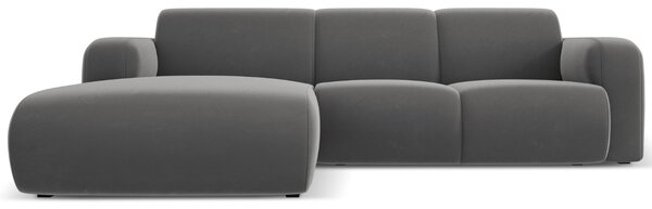 -25 % Dny MOMENTI– Windsor & Co Sametová rohová pohovka Lola 250 cm, levá