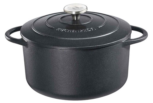 Litinový hrnec kulatý Provence 22 cm černý - Küchenprofi Solingen