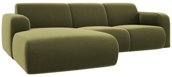 -25 % Dny MOMENTI– Windsor & Co Sametová rohová pohovka Lola 250 cm, levá