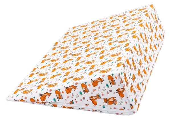 Bellatex Klínový podhlavník 80x50x20 cm Lištičky Oranžová,Bílá