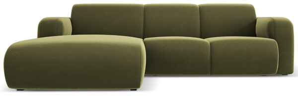 -25 % Dny MOMENTI– Windsor & Co Sametová rohová pohovka Lola 250 cm, levá